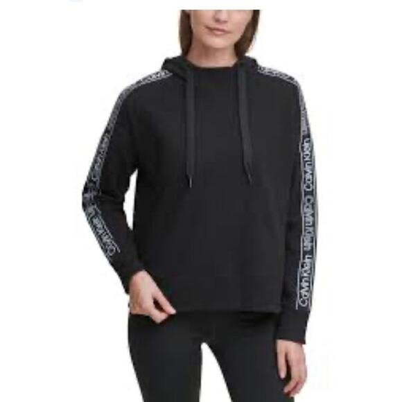 NWT Calvin Klein Womens Performance Pants Yoga Legging Logo Black White Large - Picture 1 of 14